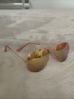 Rose Gold Aviator Sunglasses - Women Accessories